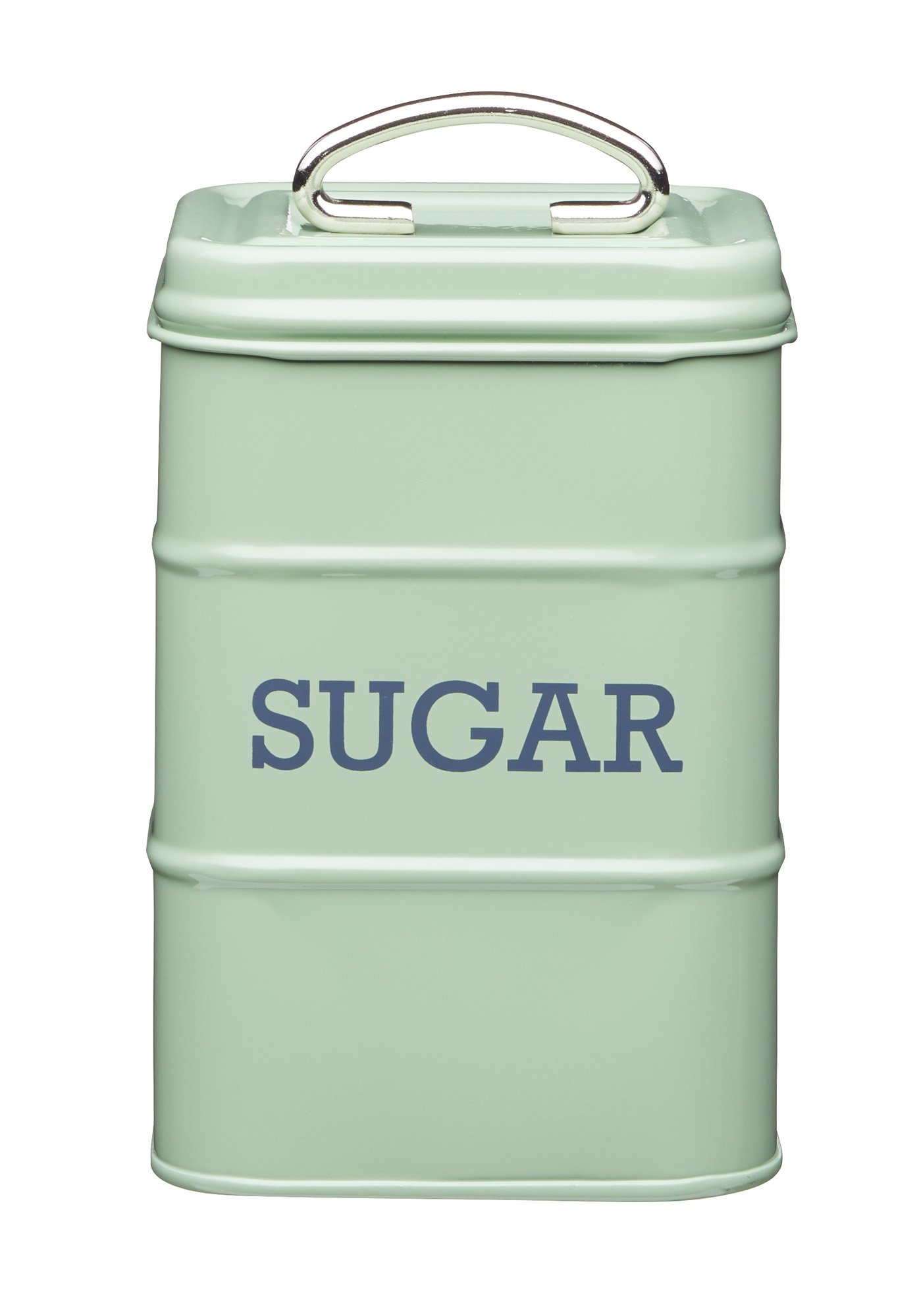 KitchenCraft Living Nostalgia Metal Sugar Canister, 11 x 17 cm (4" x 6.5") - English Sage Green