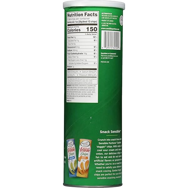 SENSIBLE PORTIONS STACKED GARDEN VEGGIE CHIPS, SOUR CREAM AND ONION, 5 OZ
