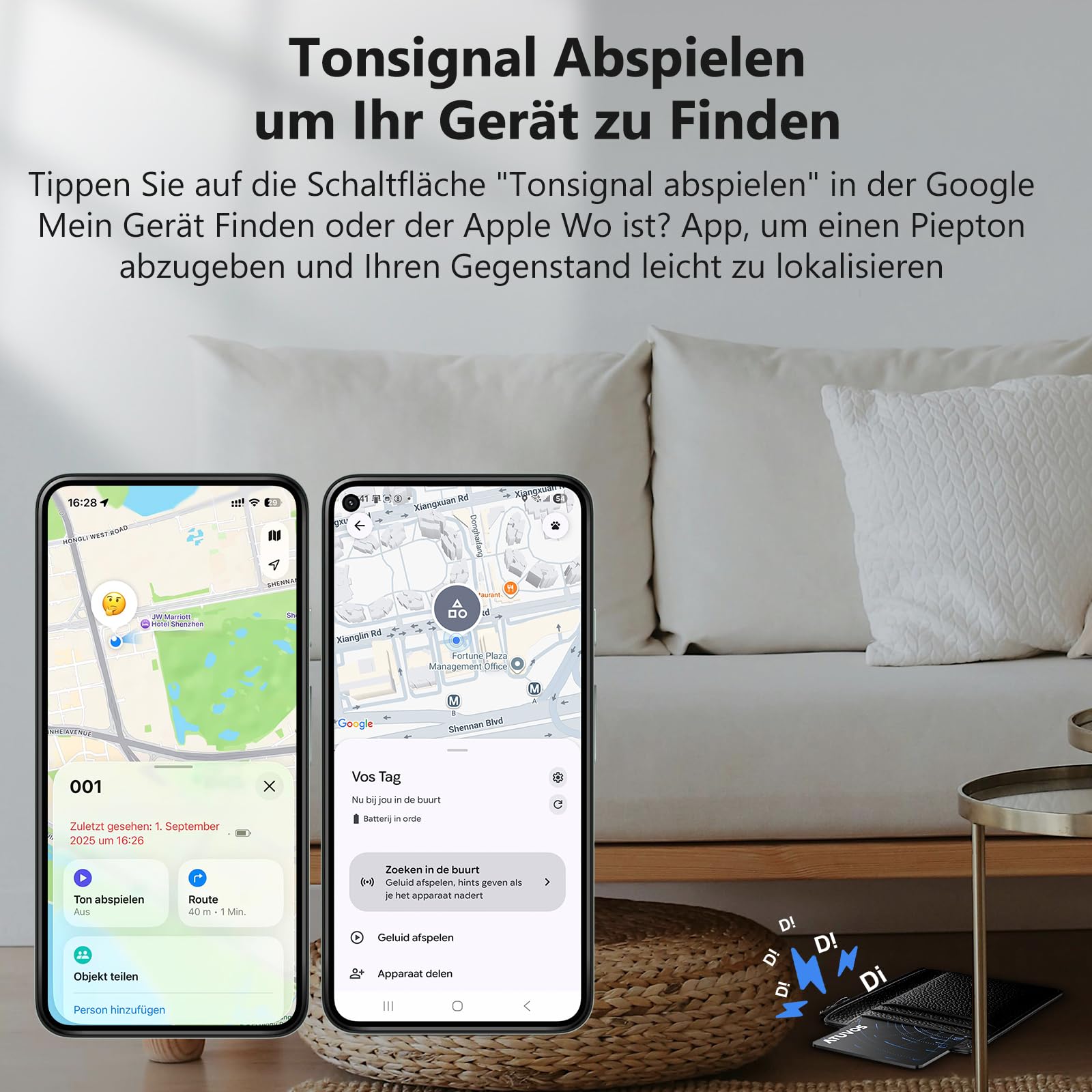 ATUVOS Neu Dual-System Air Tag Karte Pro für Android & iOS, Wiederaufladbarer Wallet Tracker Card Kompatibel mit Google Mein Gerät Finden or Apple Wo ist? App, Gegenstände-Finder, Thin 1.6mm 2er Pack 4