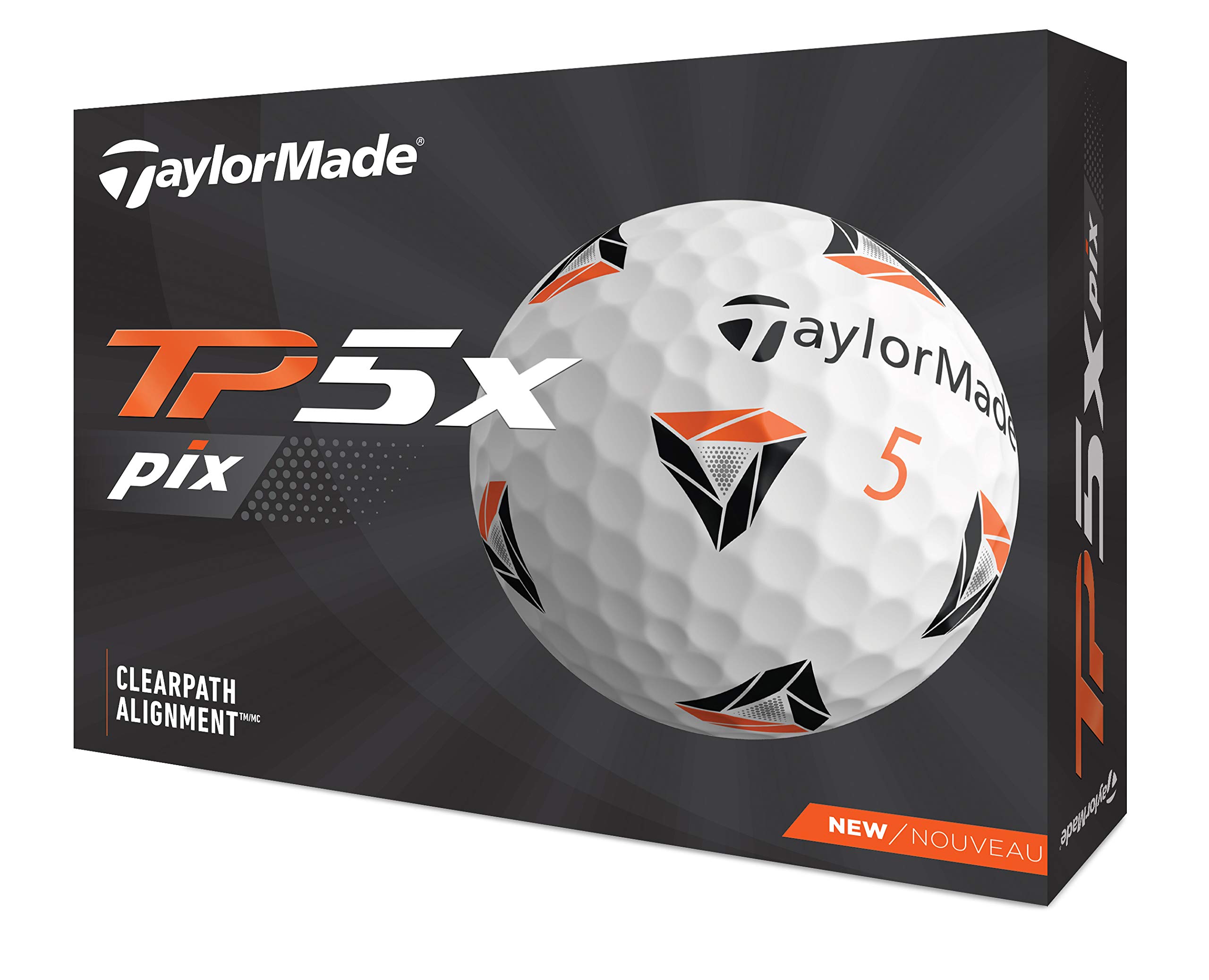 TaylorMade TM21 TP5x pix Golf Balls 12 Ball Pack White