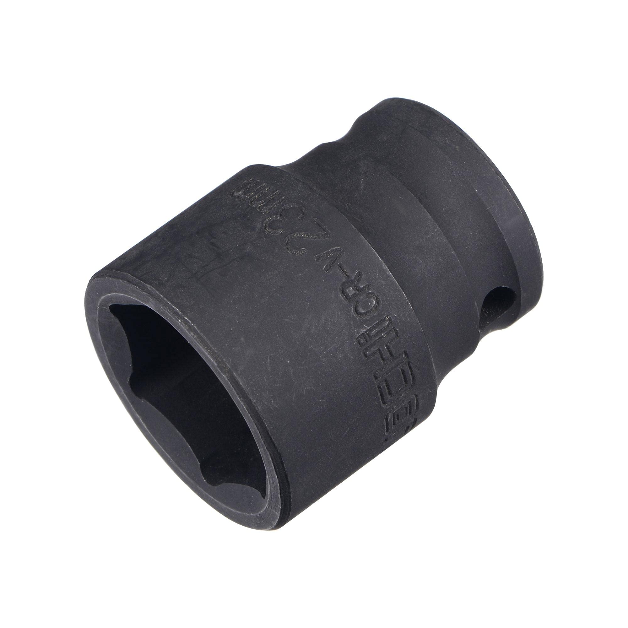 sourcing map 1/2" Drive by 23mm 6-Point Impact Socket, CR-V Steel 1.57" Length, Shallow Metric Sizes