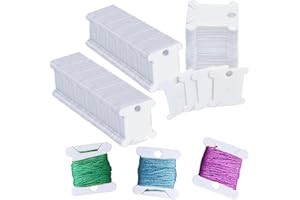 300 Pieces Plastic Floss Bobbins for Cross Cotton Thread Craft DIY Sewing Storage, Thread Organizer Holder, Embroidery Thread