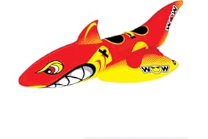 WOW Sports WOW World of Watersports Big Shark 1 or 2 Person Towable Tube for Boating, 20-1040