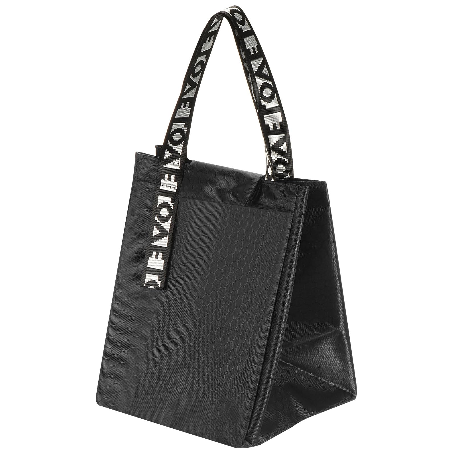 PATIKIL Lunch Box for Women/Men, Insulated Lunch Tote Bag Reusable Lunch Container for Work Picnic Outdoor 7.5"x7.5"x9.8", Black