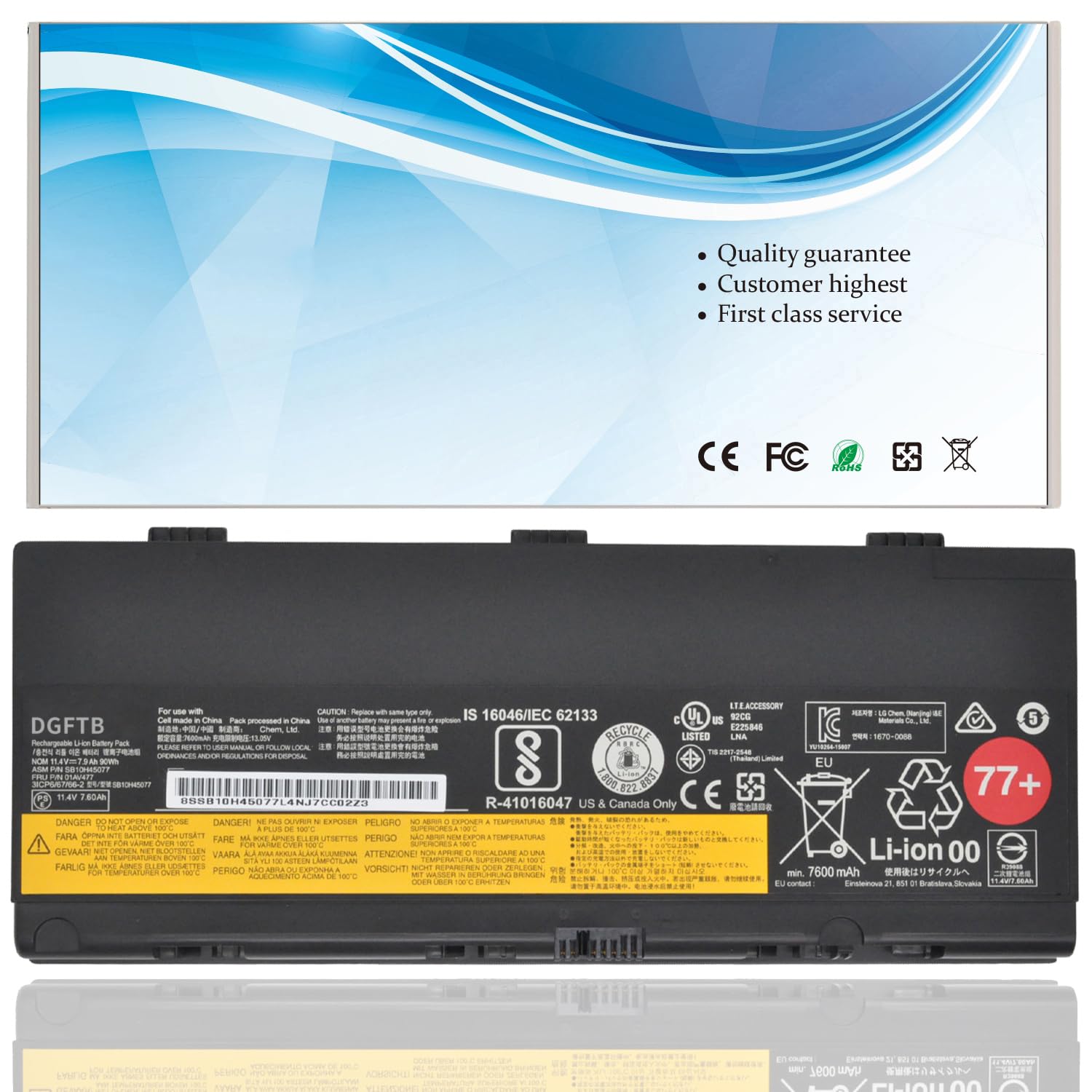 DGTech 77+ 01AV477 Laptop Battery Compatible with