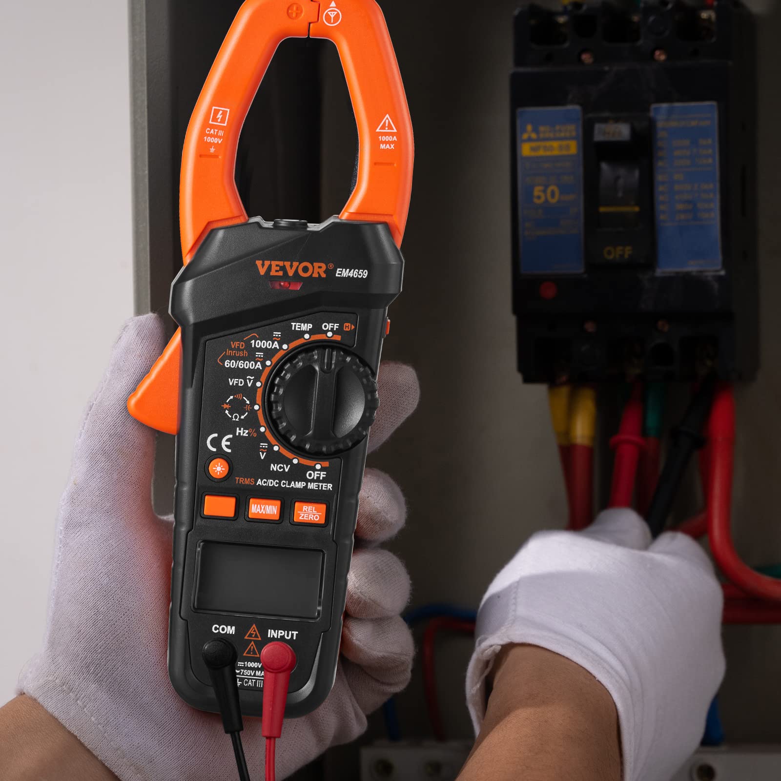 VEVOR Digital Clamp Meter T-RMS, 6000 Counts, 1000A
