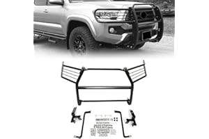 Kojem Bumper Brush Guard Compatible with 2016-2022 Toyota Tacoma Stainless Steel Black Front Bumper Grill Grille Guard Protector Brush Push Bar