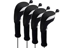 Andux 4Pack Long Neck Golf Hybrid Club Head Covers with Dial No. Tag CTMT-02
