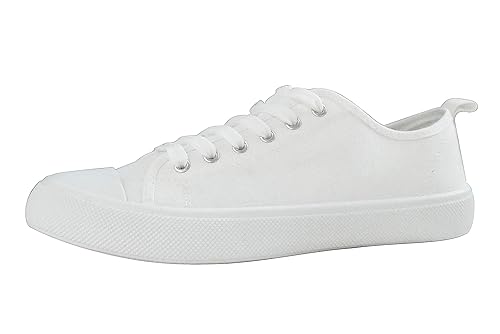 white flat tennis shoes