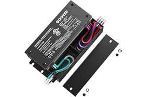 GOOVER 30W Dimmable LED Driver, AC 100V-277V to DC 12V Transformer, 5-in-1 Dimming: ELV/MLV/TRIAC / 0-10V / 1-10V / 10V PWM/Potentiometer, Waterproof IP67 and UL Listed,Class 2