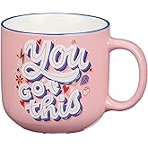 WITH LOVE Ceramic Coffee Mug: You Got This, Large, 14oz | Gifts for Women, Friendship, Novelty Coffee Mugs, Cute Mugs, Gift Box, Motivational Gifts, Handwash Recommended, Pink