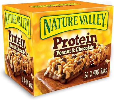 Proteínas, barras de amendoim e chocolate, ingredientes naturais, adequadas para vegetarianos, 26x40gr