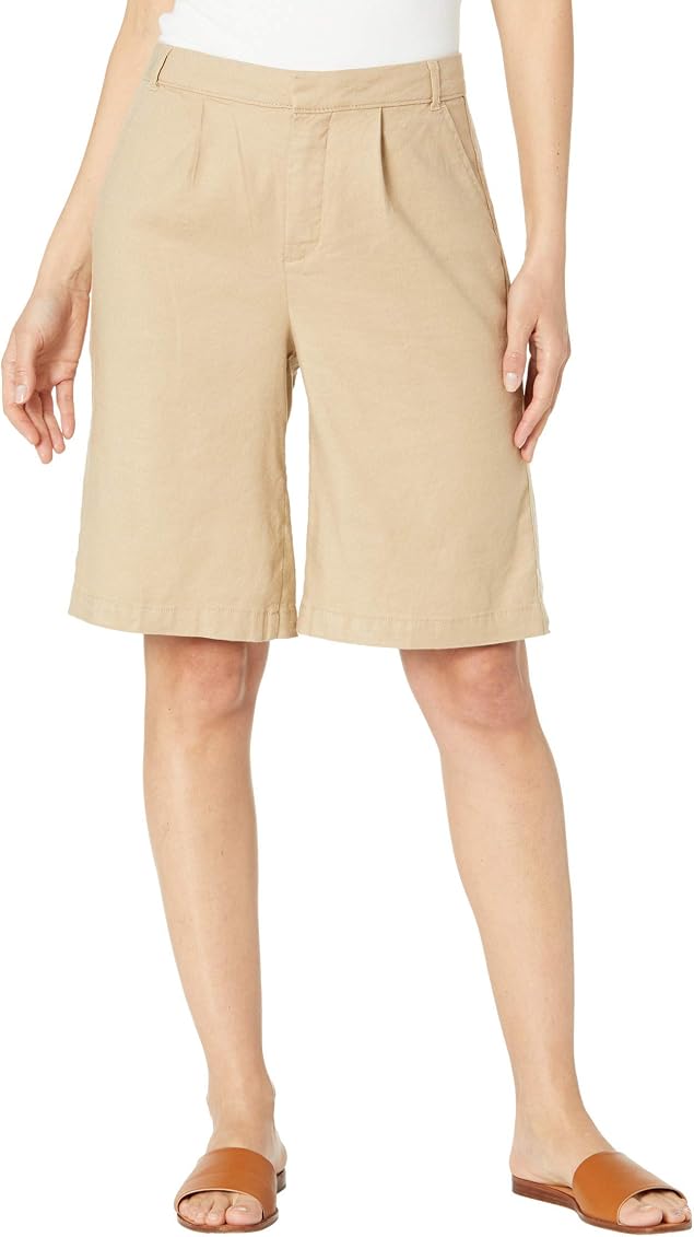 Amazon.com: NYDJ Relaxed Stretch Linen Twill Bermuda Shorts Warm Sand 0 11  : Clothing, Shoes u0026 Jewelry