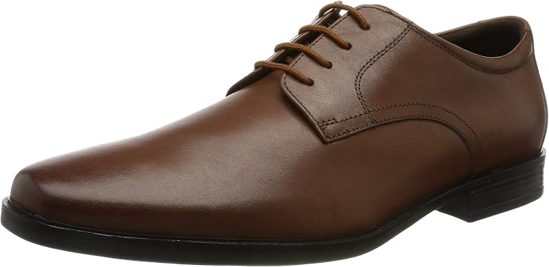 Men's Bensley Lace Oxford, Lea marrón Oscuro, 44 EU