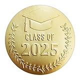 100 x Class of 2025 Stickers, Graduation Favor Gold