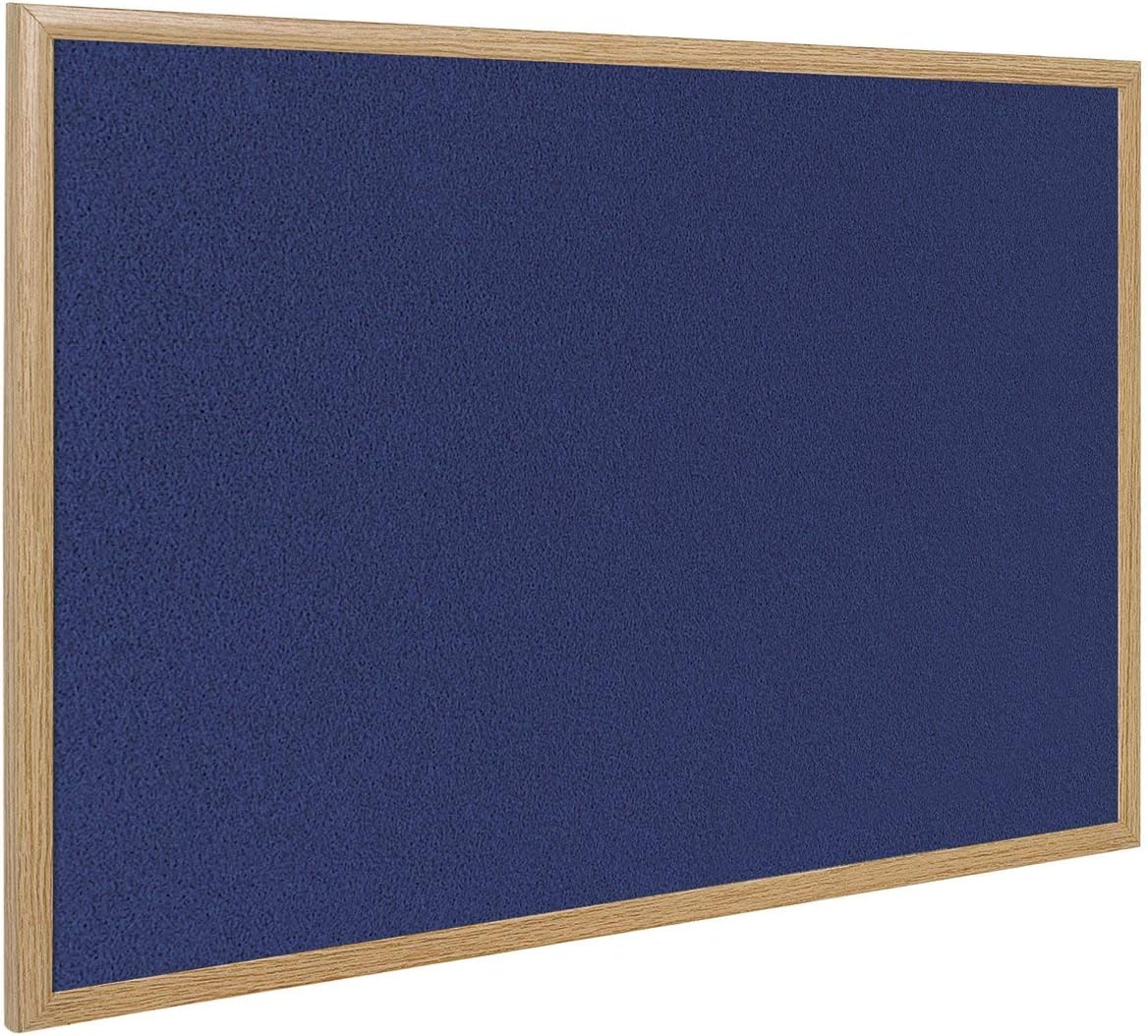 Indigo® Premium Blue Reversible Notice Board, Cork and Felt 600mm x