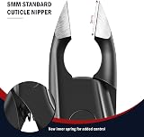 FVION Cuticle Trimmer Professional Nippers with Rubber Handle Dark 5mm view 3