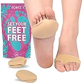 BACK TO ROOTZ | Metatarsal Pads for Women & Men (1 Pair) | Wearable Fabric Sleeve with Gel Ball of Foot Cushions for Metatarsalgia & Morton's Neuroma Relief (Large 8.5-12)