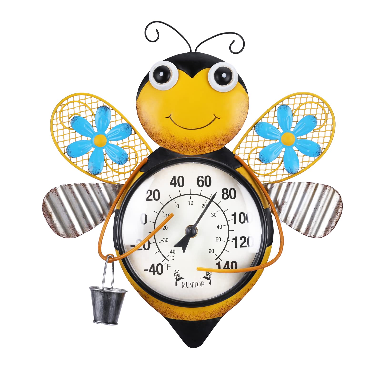 Photo 1 of MUMTOP Indoor Outdoor Thermometer, Bees Large Number Wall Mounted Thermometer for Patio, Yard, Garden