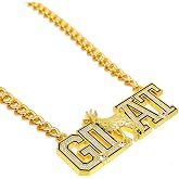 Huge Goat Necklace Chain Championship Medal , Greatest of All Time Turnover Chain Champ Winner Prize Trophy Award For Adults Player Team Soccer Baseball Basketball Softball Fantasy Football Necklace