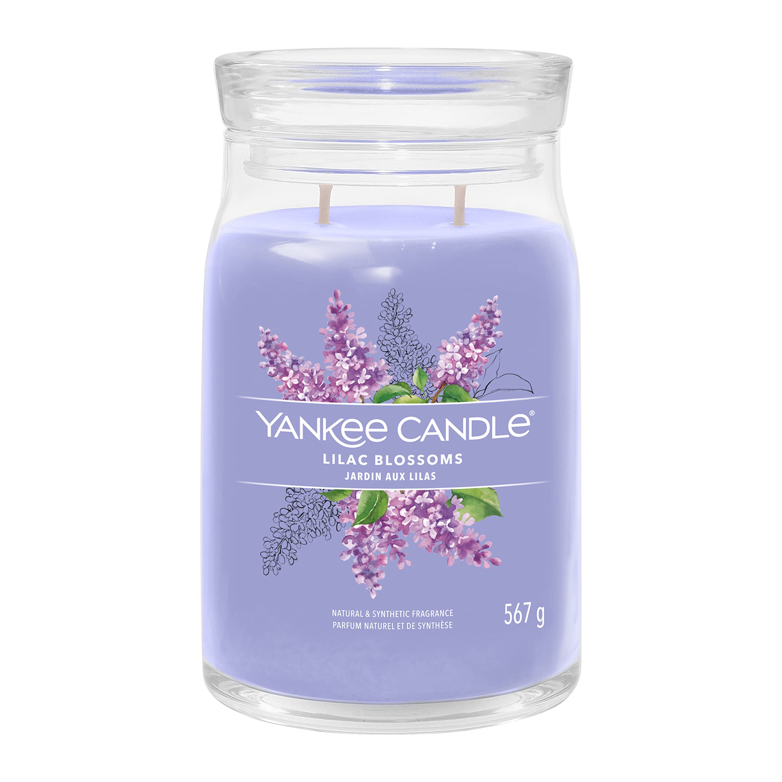 Yankee Candle Signature Scented Candle | Lilac Blossoms Large Jar Candle with Double Wicks | Soy Wax Blend Long Burning Candle | Perfect Gifts for Women