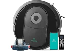 Xcity Robot Vacuum and Mop Combo, 4000Pa Suction, Self-Charging Smart Vacuum Cleaner with Water Tank & Dustbin, App Control, Ideal for Pet Hair, Hard Floors & Carpets, Black