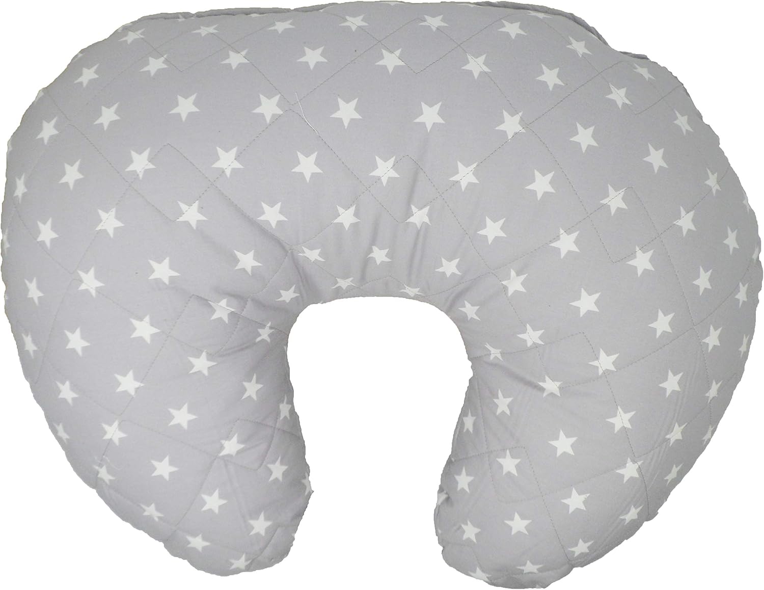 Baby Best Buys Soft Nursing Pregnancy Pillow/Cushion - Light Grey With White Stars, Grey, White