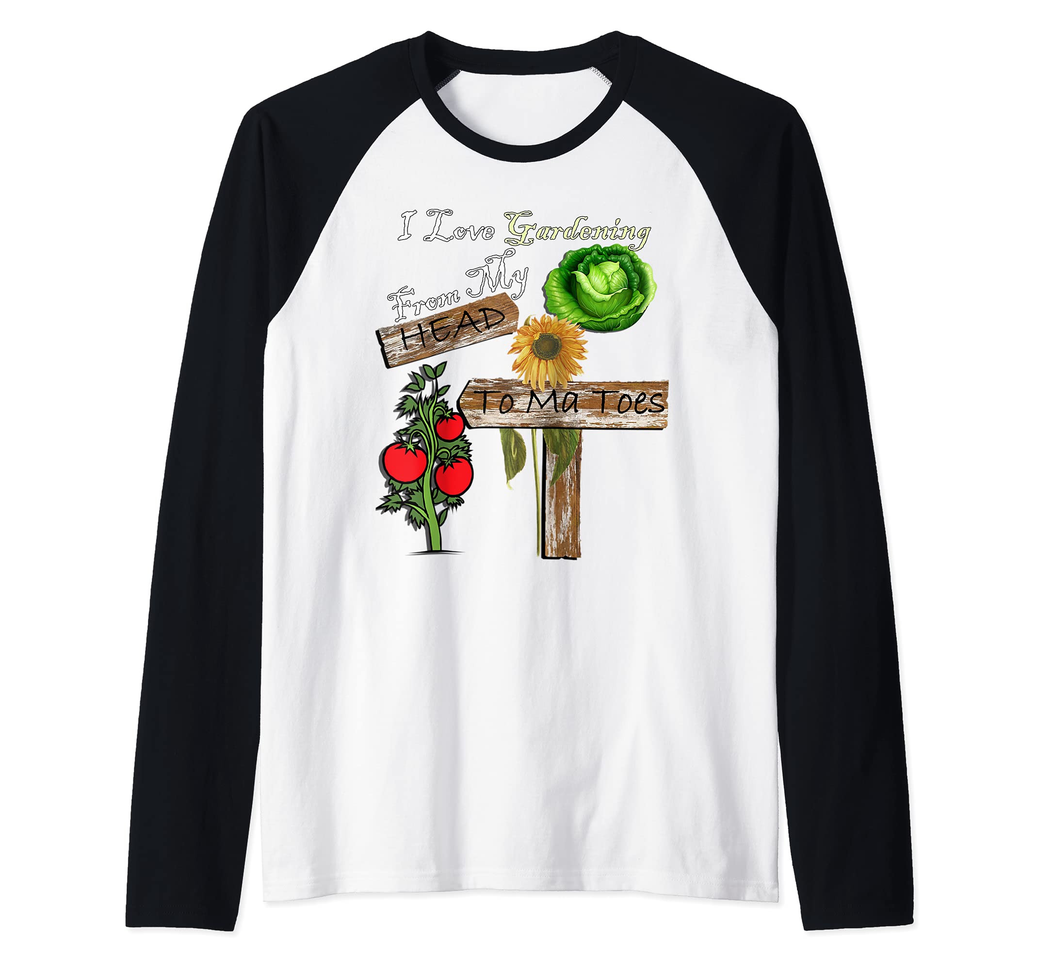 Garden Summer Plant Design I Love Gardening Funny Gardener Raglan Baseball Tee