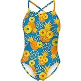 Balkorith Girls Swimsuit One Piece Bathing Suit with Adjustable Straps Quick Dry Beach Swimming Suits Swimwear 4-10 Years