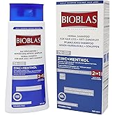 Zinc & Menthol Hair Shampoo - Anti-Dandruff & Anti Hair Loss Shampoo - Fresh Mint Shampoo for Hair Loss & Soothing Scalp - Fragrance Free, Rich in Vitamins - All Hair Types (Pack of 1) 360ml