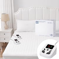 Amazon.com: Sealy Heated Mattress Pad Queen Size 60x80 Inch with Dual  Control 10 Heated Settings | Zone Heating Electric Mattress Pad | Auto Shut  Off 1-9 Hours| Fit Up to 17 Deep