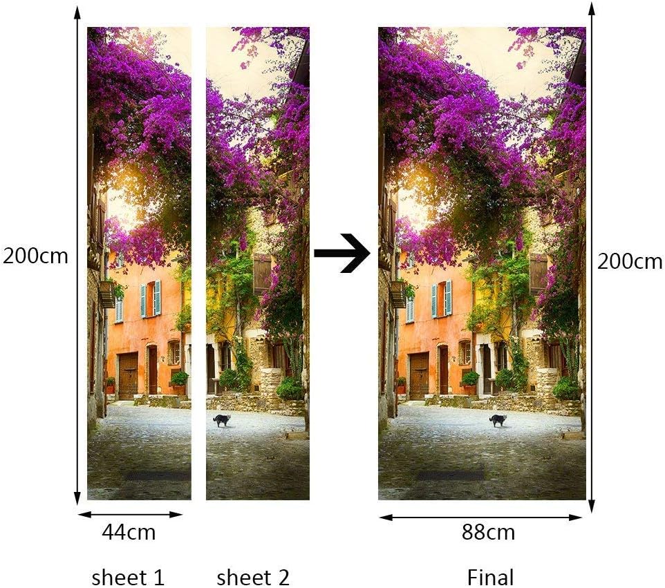 Wallflexi Door Spring Garden Home Decoration Wall Art Murals Decals Living Room Nursery Restaurant Hotel Café Office Décor Removable Self-Adhesive Stickers - Image 4