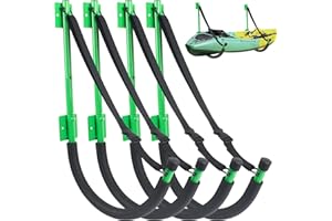 VEITHI Kayak Storage,Kayak Wall Mount,Heavy Duty Steel Kayak Storage Rack Holds Up to 100 LBS with EVA Protector for Hanging Bicycle Surfboard Snowboard(6 Color,2 Style)