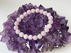 Rose Quartz Crystal Bead Bracelet 8mm, Wholesale