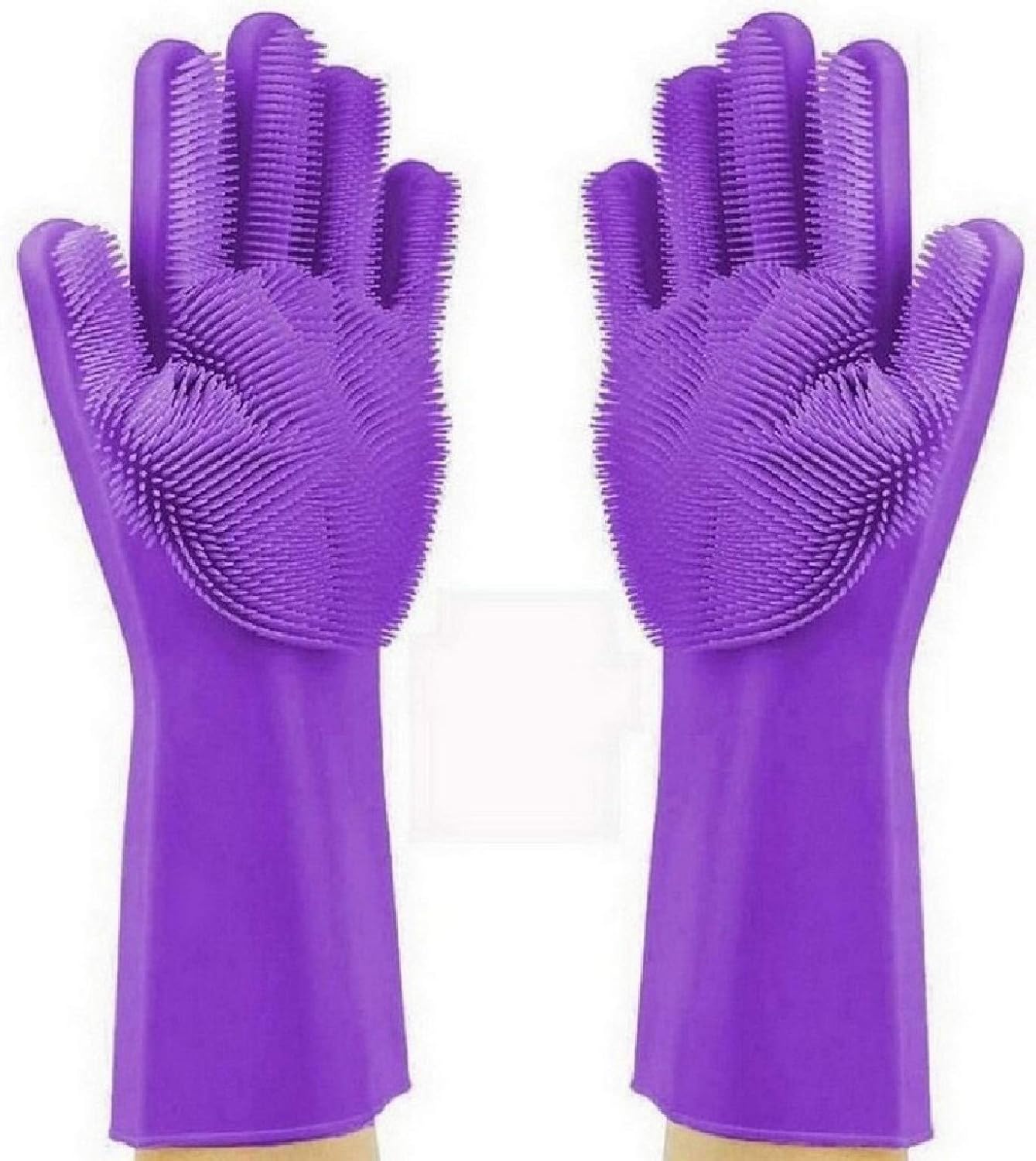 RBGIIT Silicon Dishwashing Gloves with Wash Scrubber + Magic Silicone