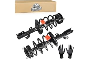 PROREFINE Upgraded Front Strut Shock Absorber with Spring Assembly Compatible with Toyota Sienna 2004 2005 2006 FWD 7 Passenger Replace 172237 172236