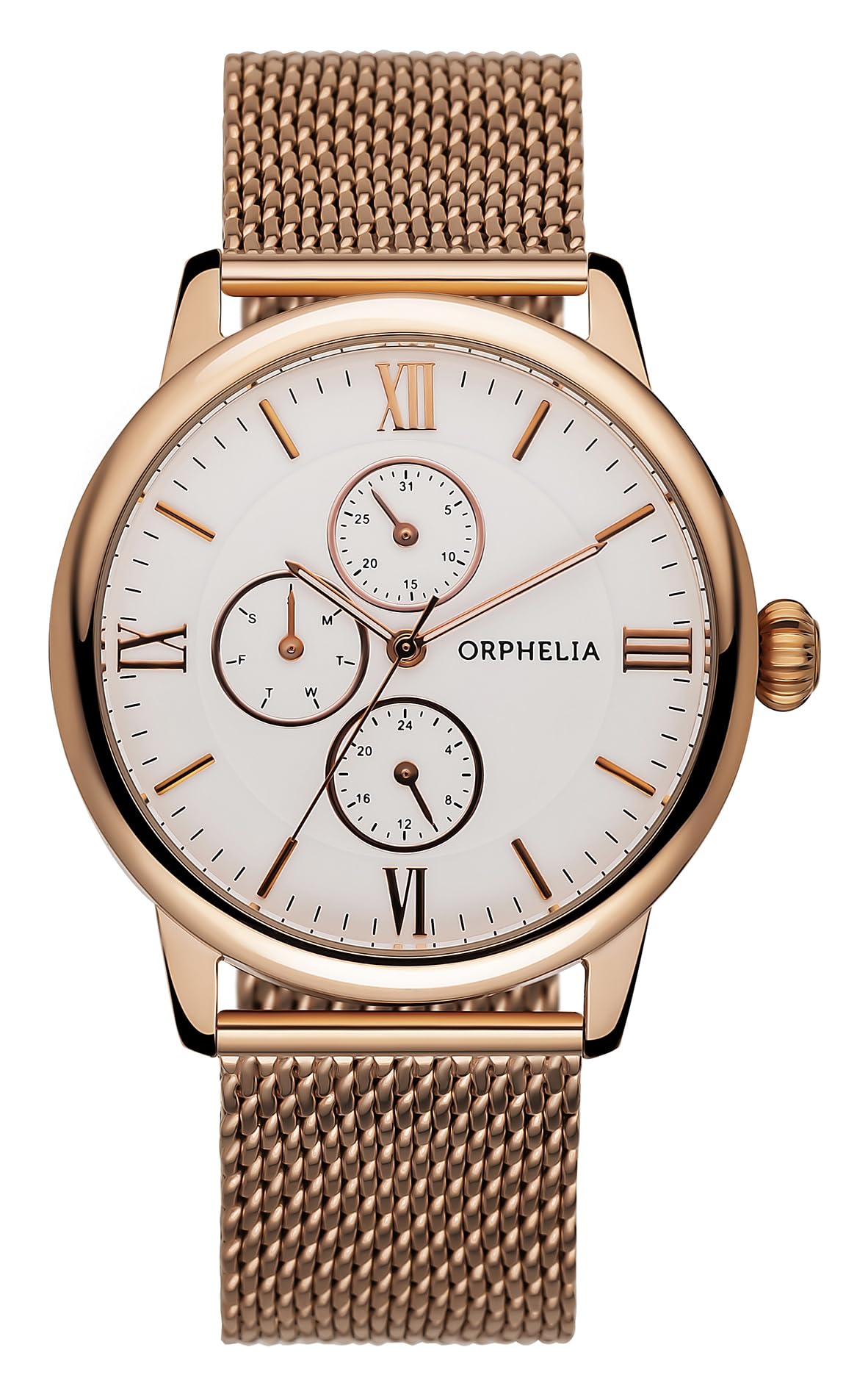 Orphelia Men's Quartz Watch with Black Dial Analogue Display and Silver Stainless Steel OR22970717