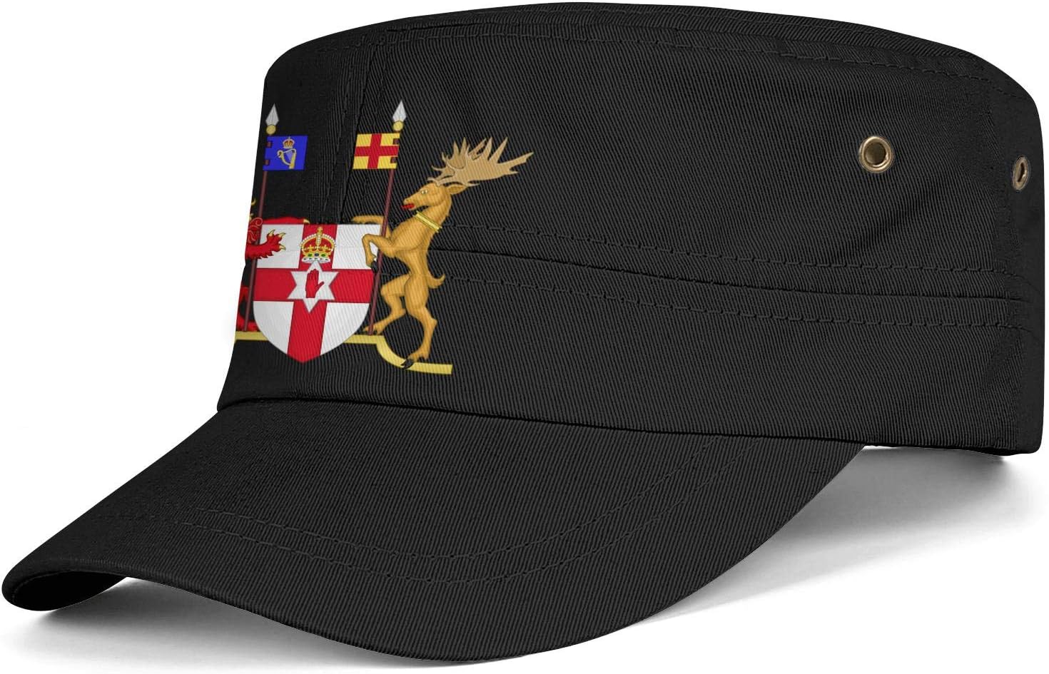CCBING Ireland Northern Coat of Arms Cadet Army Flat Top Cap Comfort Athletic Hat