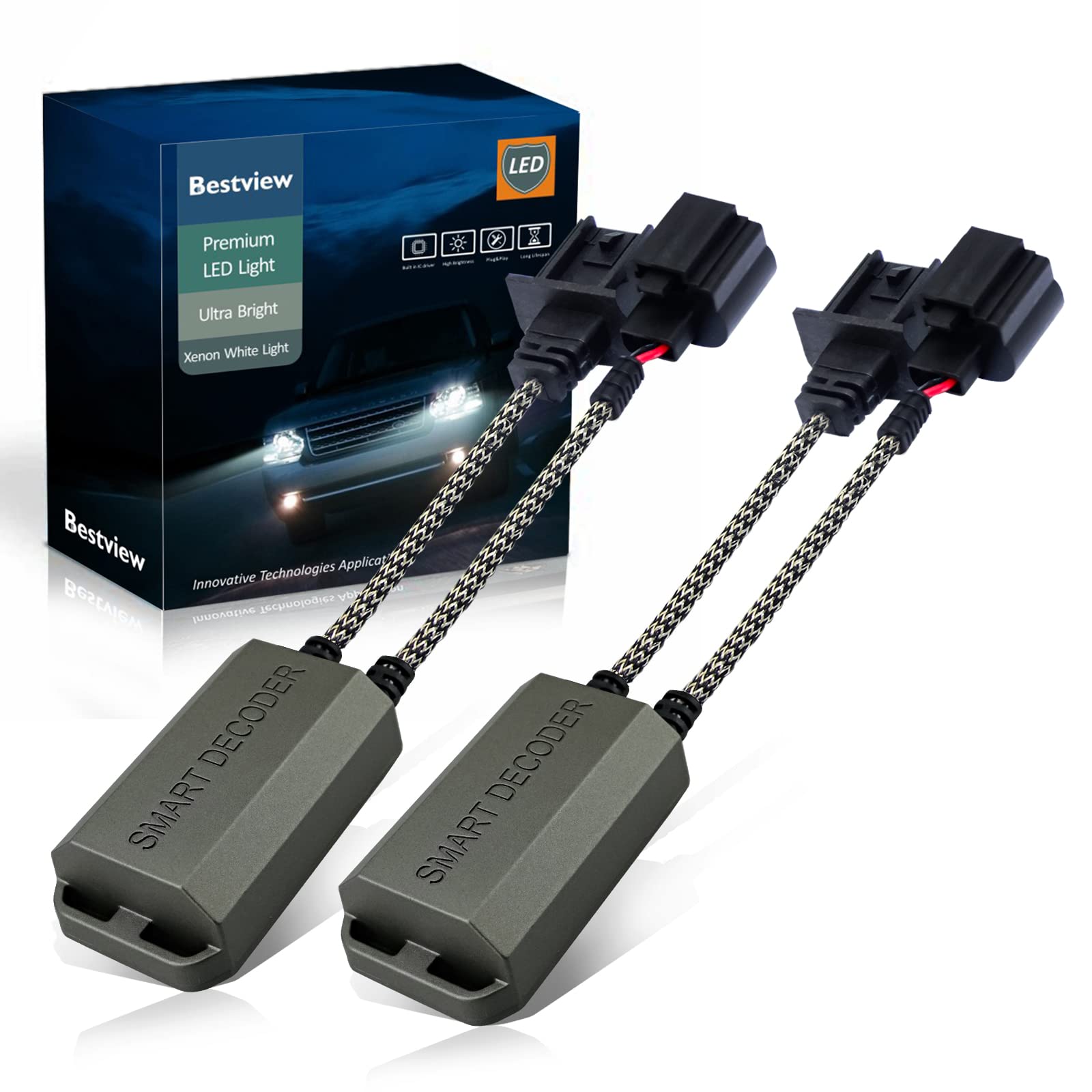 Photo 1 of Bestview H13 9008 Canbus Decoder Kits Compatibility Anti Flickering Resistor Warning Canceler Pack of 2