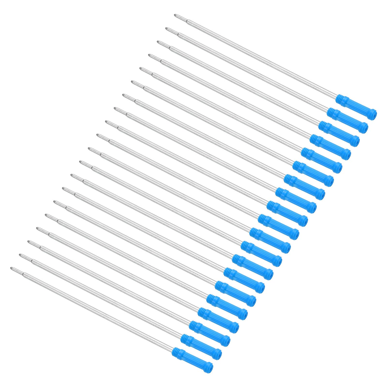PATIKIL 1mm Pen Ink Refills, 20 Pcs Ballpoint Refill Medium Point Metal Compatible Replaceable Replacement for Pen, Writing, Office, Blue