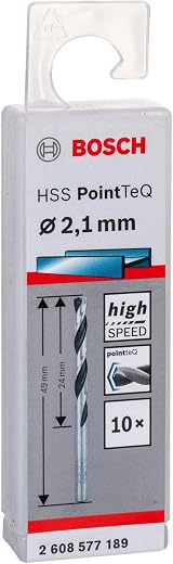 Bosch PointTeQ HSS Twist Drill Bit 2.7 x 33 x 61 mm 10 Pack view 3