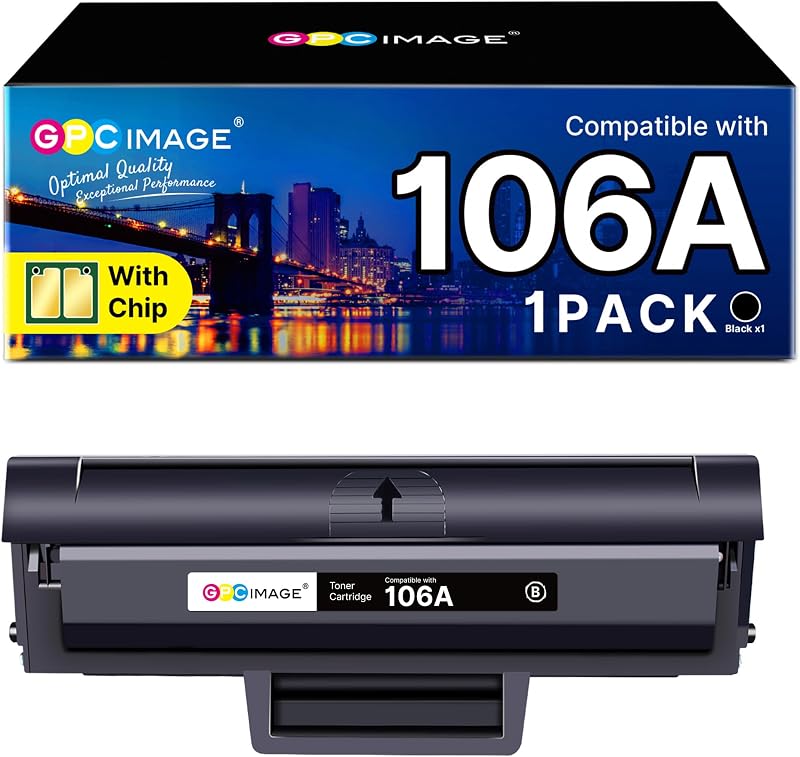 GPC Image 106A Toner Cartridge for HP 106A Black 1000 Pages 1-Pack