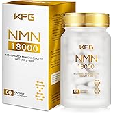 KFG NMN 18000 - NMN Nicotinamide Mononucleotide Supplement with Resveratrol, Stabilized Form & 99% High Purity to Boost NAD+ Levels for DNA Repair Supplement,for Healthy Aging,60 Capsules