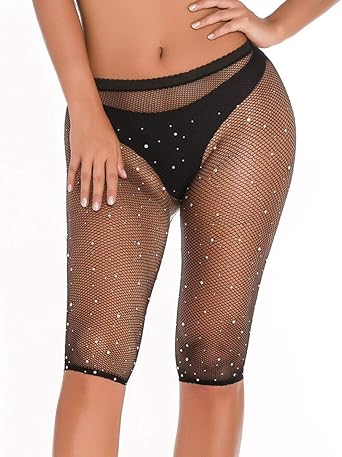 fishnet high waisted shorts