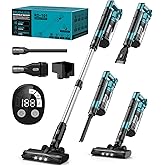 350W Cordless Vacuum Cleaner for Makita 18V Battery, 35kPa Brushless Lightweight Stick Vacuum with 3 Mode Suction, 6 in 1 Sti