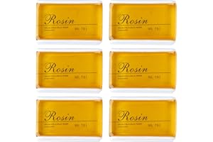 6Pcs Violin Rosin,Bow String Rosin Instrument Accessory Low Dust Universal for Viola Cello (Yellow)