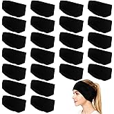 Gvhntk 24 Pcs Ear Warmers Fleece Headband Bulk Winter Ear Warmer Headband Fleece Running Ear Muffs for Men Women Cold Weather Running Sport