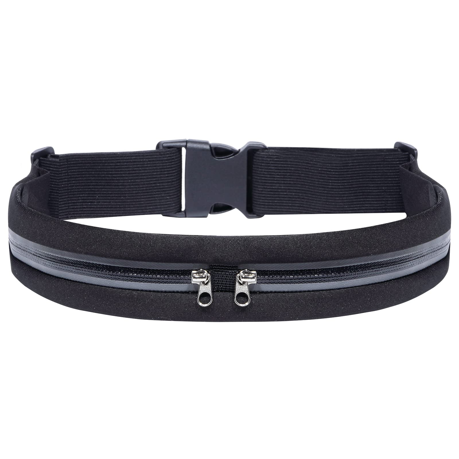 Photo 1 of Running Belt Fanny Pack for Men Women, Runner Marathon Jogging Waist Pack Sport Workout Exercise Fitness Phone Holder Belt for Men Women Jogger Slim Waistband Black