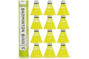 EAGLES Badminton Birdies - Plastic Bedminton Shuttlecocks White or Yellow for Baseball/Softball Batting Training - Backyard Sports Games Shuttle Balls for Indoor and Outdoor Matches