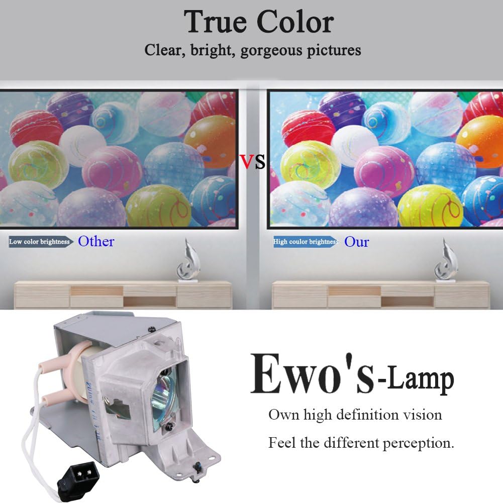 EWO'S BL-FP190E/SP.8VH01GC01 Projector Lamp Bulb for Optoma HD141X HD26 GT1080 W316 DH1009 H182X S316 X316 GT1080darbee Lamp Bulb Replacement: Office Products